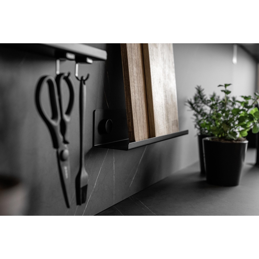 WENKO 71146800 - Frascos de especiarias JET 40x7,5 cm pretos