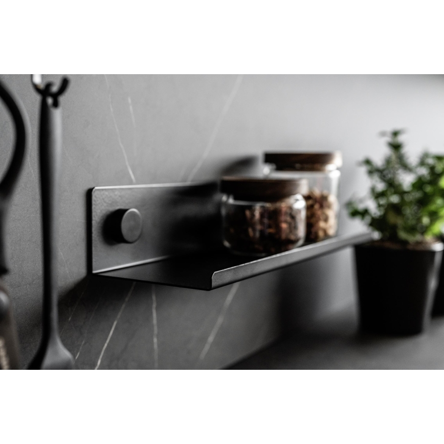 WENKO 71147800 - Prateleira JET 25x7,5 cm preta