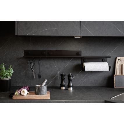 WENKO 71147800 - Prateleira JET 25x7,5 cm preta