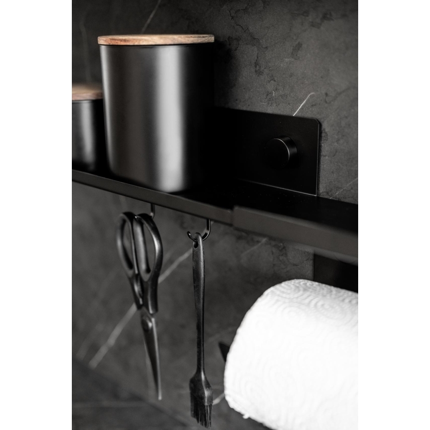 WENKO 71147800 - Prateleira JET 25x7,5 cm preta