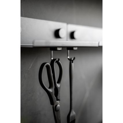 WENKO 71149800 - Ganchos JET 2,2x3,9 cm pretos/prateados