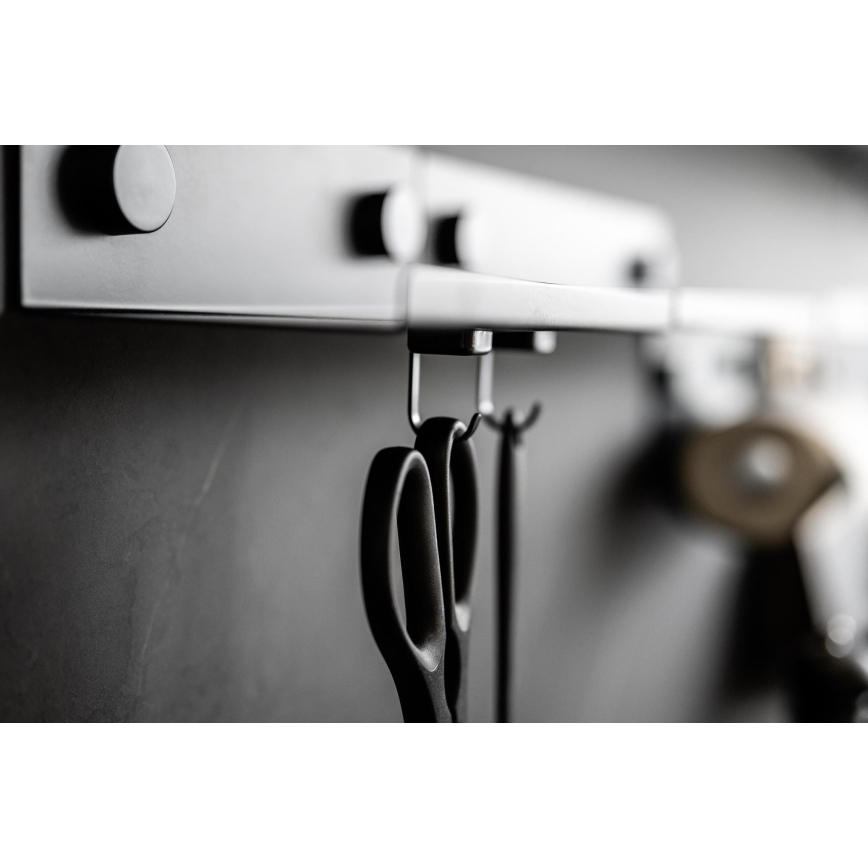 WENKO 71149800 - Ganchos JET 2,2x3,9 cm pretos/prateados