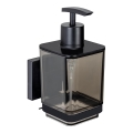 WENKO 71444800 - Dispensador de sabão VACUUM-LOC QUADRO ED 7,5x16 cm preto
