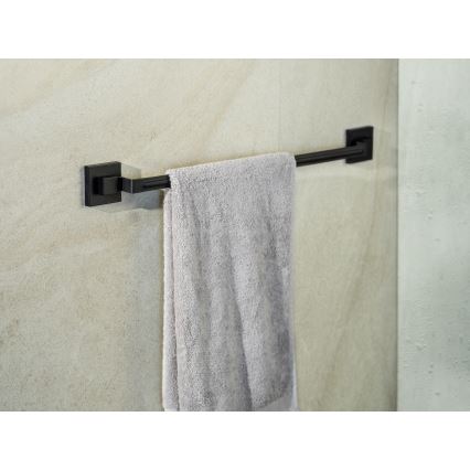 WENKO 71445800 - Barra para toalhas VACUUM-LOC QUADRO ED 60,5x6 cm preta
