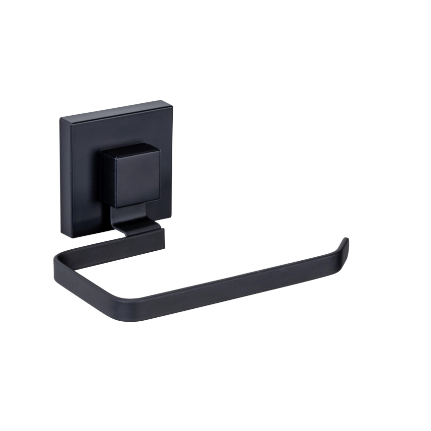 WENKO 71447800 - Suporte para papel higiénico VACUUM-LOC QUADRO ED 14x11 cm preto