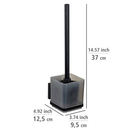 WENKO 71450800 - Conjunto WC VACUUM-LOC QUADRO ED 9,5x37 cm, preto