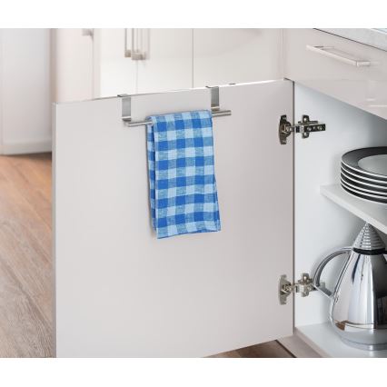 WENKO 79173100 - Suporte para toalhas TELESCOPE 7x6 cm aço inoxidável/prateado/preto