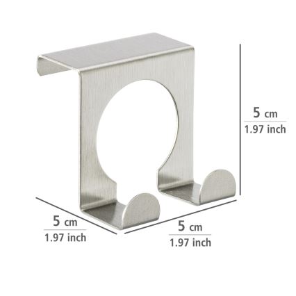 WENKO 8411100 - Gancho 5x5 cm aço inoxidável/prateado
