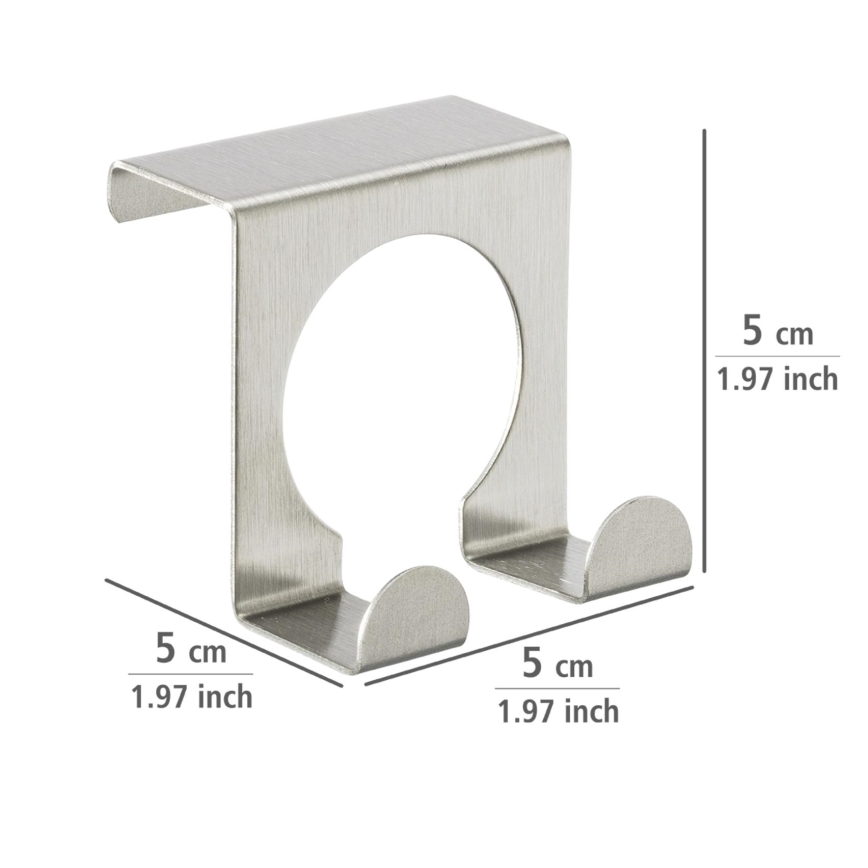 WENKO 8411100 - Gancho 5x5 cm aço inoxidável/prateado