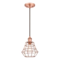 Westinghouse 6105240 - Lustre em cabo NATHAN 1xE27/60W/230V diâmetro 19 cm acabamento em cobre