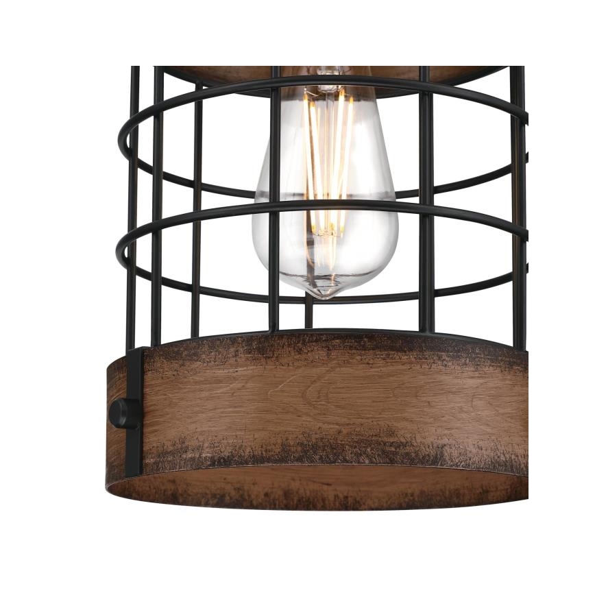 Westinghouse 61179 - Candeeiro suspenso LANGSTON 1xE27/60W/230V barnwood
