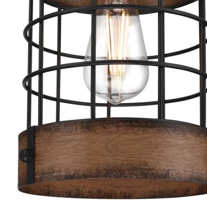 Westinghouse 61179 - Lustre suspenso com cabo LANGSTON 1xE27/60W/230V Ø 19 cm, acabamento em madeira envelhecida