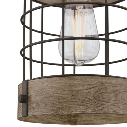 Westinghouse 61180 - Lustre suspenso em cabo LANGSTON 1xE27/60W/230V Ø 19 cm pinho
