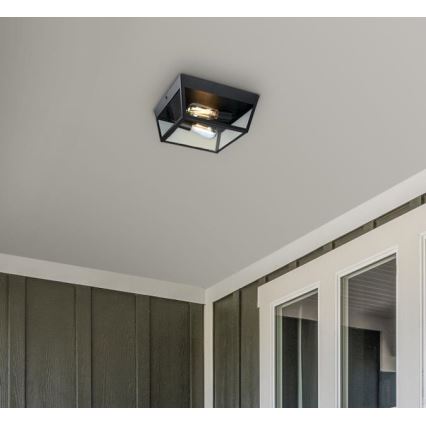 Westinghouse 61219 - Iluminação de teto exterior PETERSON 2xE27/40W/230V IP44