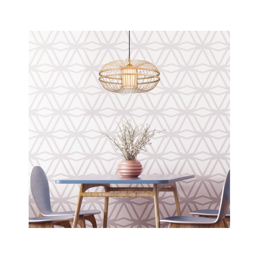 Westinghouse 61255 - Candeeiro suspenso TULCEA 1xE27/60W/230V bambu