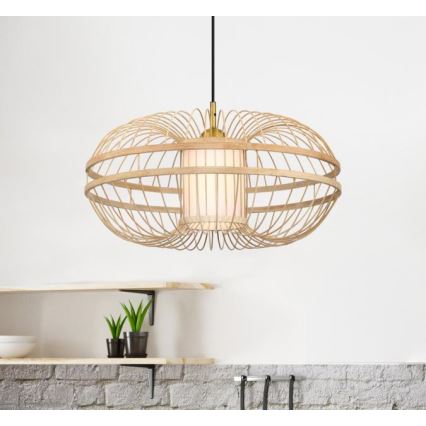 Westinghouse 61255 - Candeeiro suspenso TULCEA 1xE27/60W/230V bambu