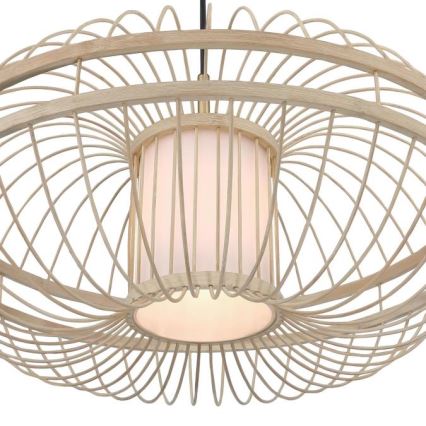 Westinghouse 61255 - Lustre suspenso por cabo TULCEA 1xE27/60W/230V diâmetro 50 cm bambu