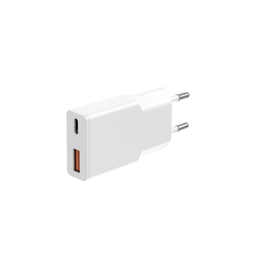 Winner Group - Adaptador de carregamento GaN 30 W (1x USB-A + 1x USB-C), branco