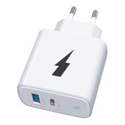 Winner Group - Adaptador de carregamento rápido 1xUSB-C + 1xUSB-A Power Delivery 38W branco