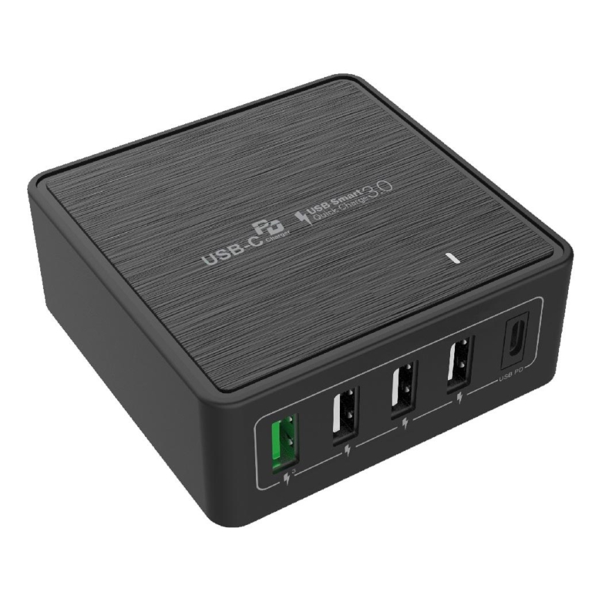 Winner Group - Adaptador de carregamento rápido 5xUSB-C Power Delivery 60W preto