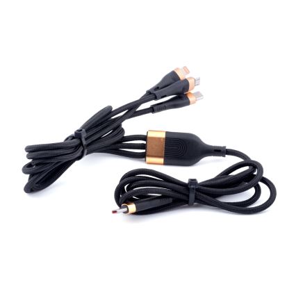 Winner Group - Cabo USB 3em1 USB-C / Lightning, USB-C e Micro USB 100W 1,5m preto