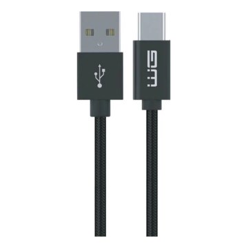 Winner Group - cabo USB com conector alargado USB-C / USB-A 1m preto