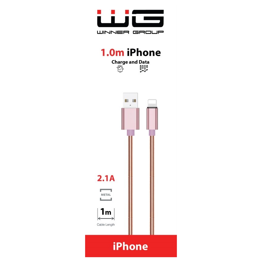 Winner Group - cabo USB Lightning / USB-A 1m rosa
