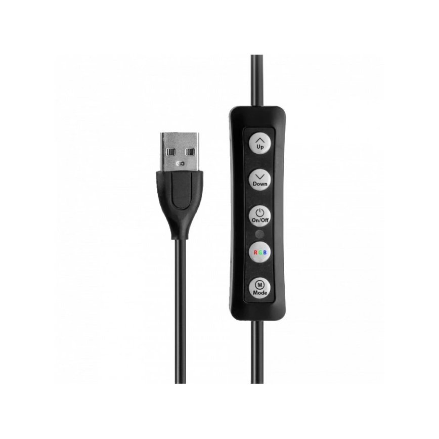 Winner Group - Candeeiro de pé LED RGB regulável com tripé e suporte para vlog LED/10W/5V