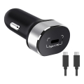 Winner Group - Carregador de carro 1xUSB-C Power Delivery 20W + cabo USB USB-C / USB-C 1 m preto