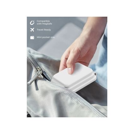 Winner Group - Carregador sem fios dobrável 3 em 1 MAXFLEX 22,5W branco