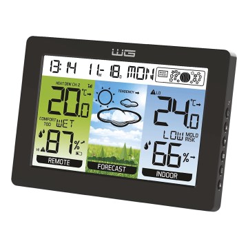 Winner Group - Estação meteorológica com ecrã LCD e despertador, 5×AAA