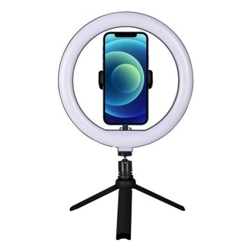 Winner Group - Lâmpada de mesa LED dimerizável com tripé e suporte para gravação de vlogs LED/10W/5V