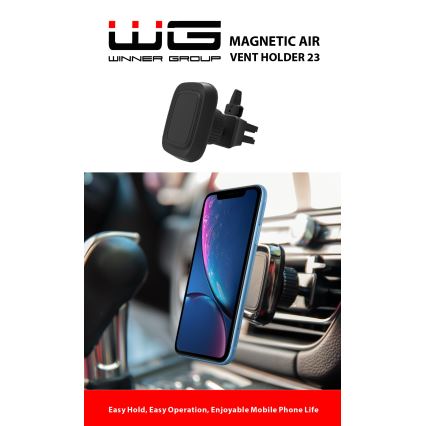 Winner Group - Suporte magnético de telemóvel para o carro preto