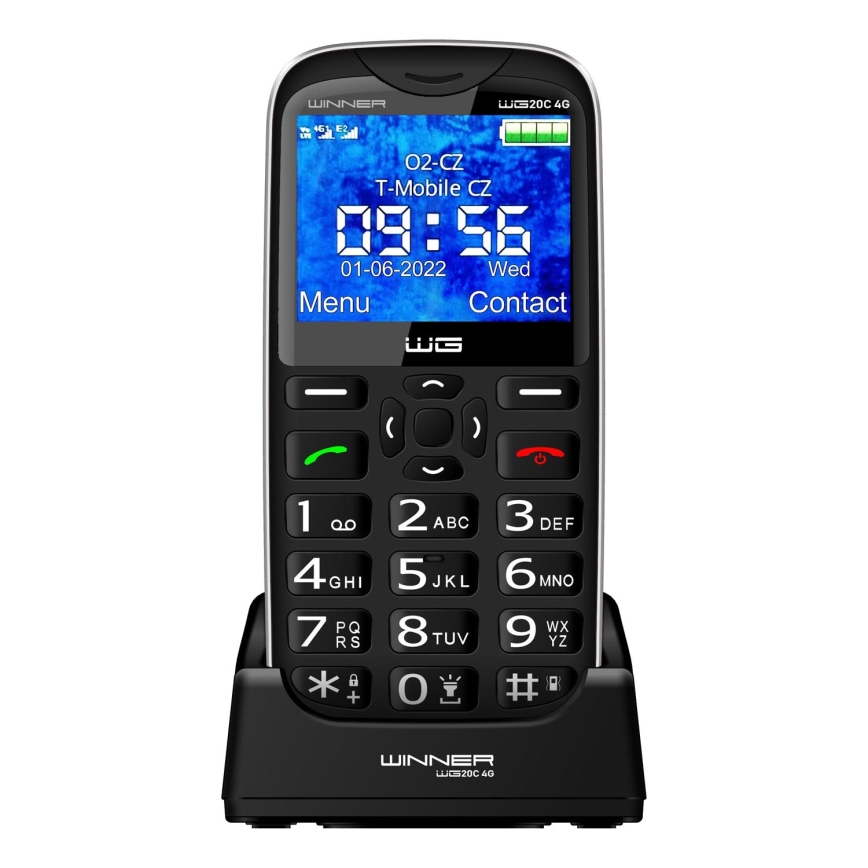 Winner Group - Telemóvel para seniores 1600 mAh preto