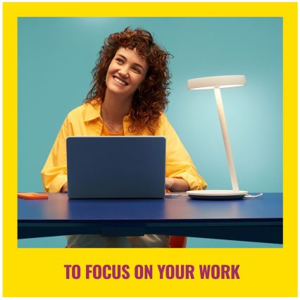 WiZ - Candeeiro de mesa LED com regulação PORTRAIT LED/10W/5V Wi-Fi 2700-6500K CRI 90