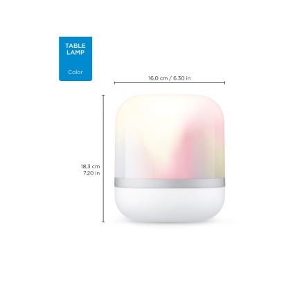 WiZ - Candeeiro de mesa LED RGBW com regulação HERO LED/13W/230V 2200-6500K Wi-Fi