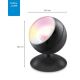 WiZ -Candeeiro de mesa LED RGBW com regulação QUEST LED/13W/230V 2200-6500K Wi-Fi preto