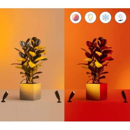 WiZ -CONJUNTO 2x LED RGBW Iluminação exterior com regulação SPOT LED/10W/230V 2700-5000K IP65 Wi-Fi