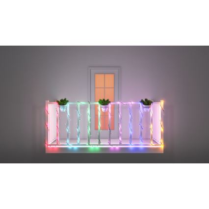 WiZ - Corrente LED RGBW regulável para exterior 160xLED 20m IP44 2700-5000K Wi-Fi