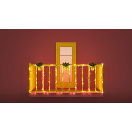 WiZ - Corrente LED RGBW regulável para exterior 160xLED 20m IP44 2700-5000K Wi-Fi