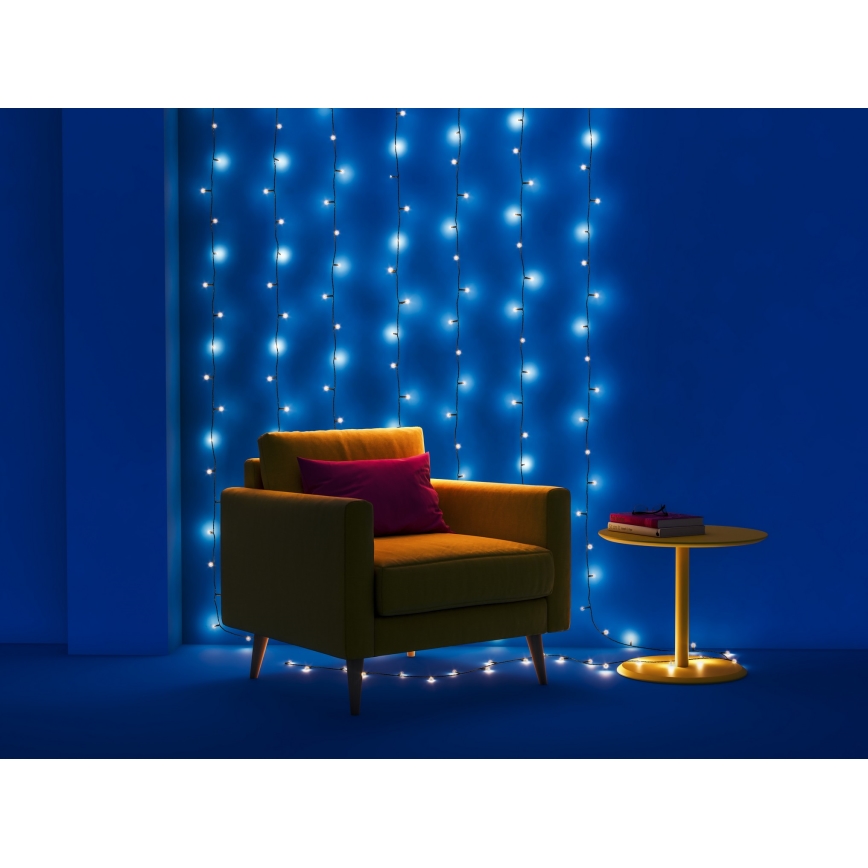 WiZ - Corrente LED RGBW regulável para exterior 160xLED 20m IP44 2700-5000K Wi-Fi