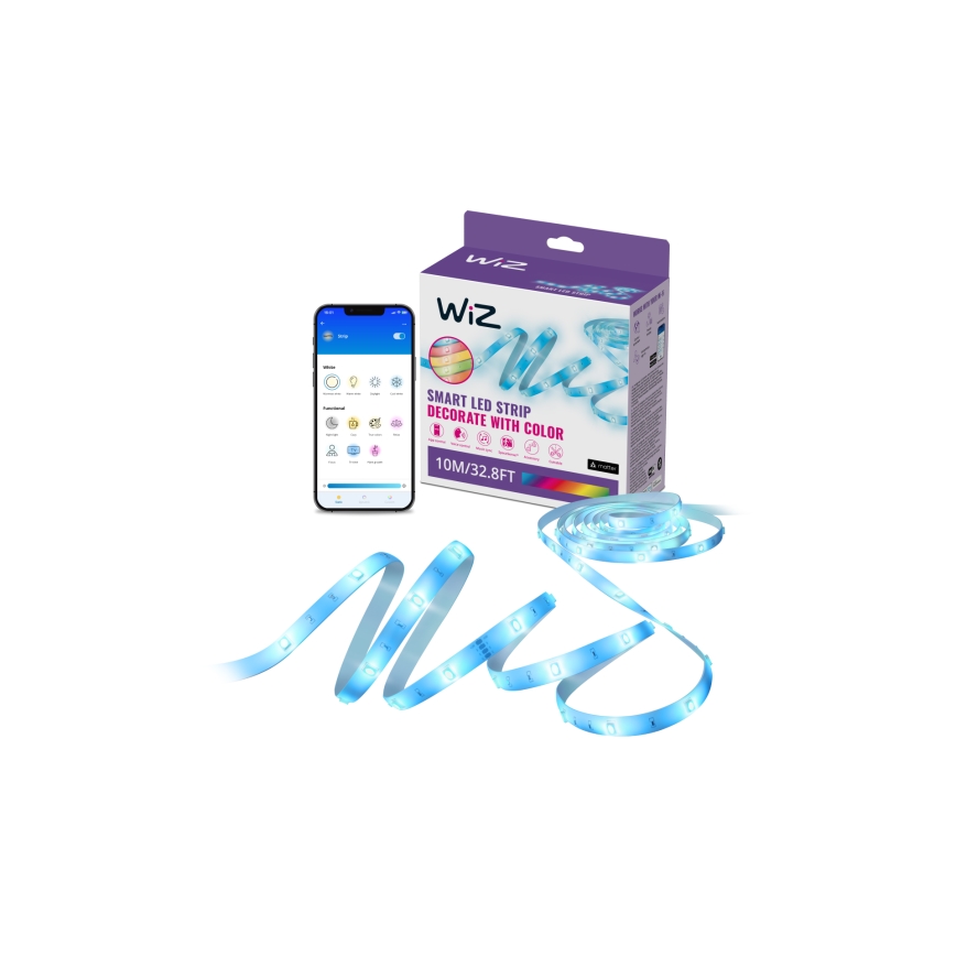 WiZ - Fita LED RGB dimerizável 10m LED/12W/230V Wi-Fi