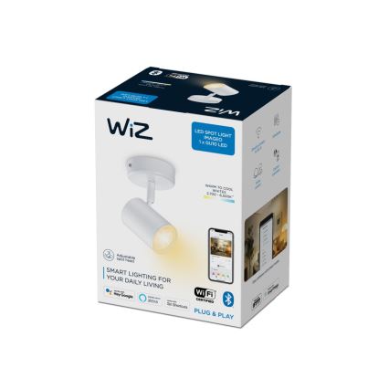 WiZ - Foco LED regulável IMAGEO 1xGU10/4,9W/230V 2700-6500K CRI 90 Wi-Fi branco