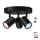 WiZ - Foco LED RGBW com regulação IMAGEO 3xGU10/4,9W/230V 2200-6500K Wi-Fi CRI 90 preto