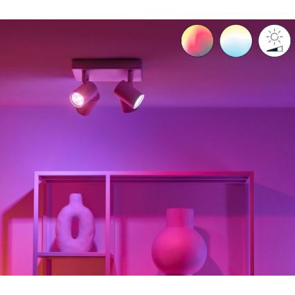 WiZ - Foco LED RGBW com regulação IMAGEO 4xGU10/4,9W/230V 2200-6500K Wi-Fi CRI 90 branco