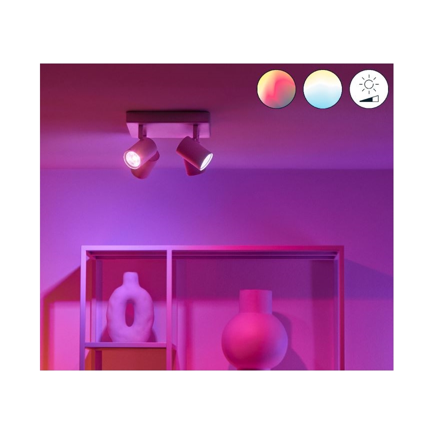 WiZ - Foco LED RGBW com regulação IMAGEO 4xGU10/4,9W/230V 2200-6500K Wi-Fi CRI 90 branco