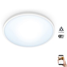 WiZ - Iluminação de teto LED com regulação do fluxo luminoso SUPERSLIM LED/14W/230V 2700-6500K Wi-Fi branco