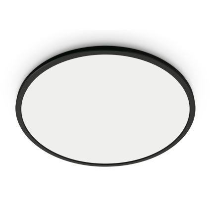 WiZ - Iluminação de teto LED com regulação do fluxo luminoso SUPERSLIM LED/14W/230V 2700-6500K Wi-Fi preta