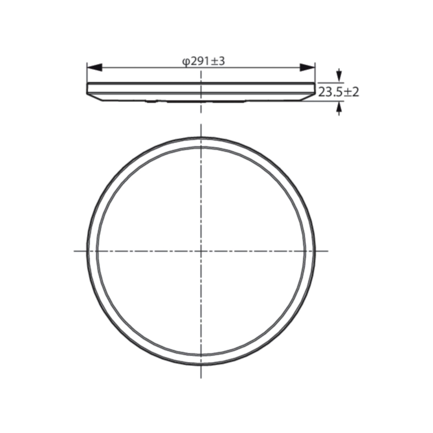 WiZ - Iluminação de teto LED com regulação do fluxo luminoso SUPERSLIM LED/16W/230V 2700-6500K Wi-Fi branco