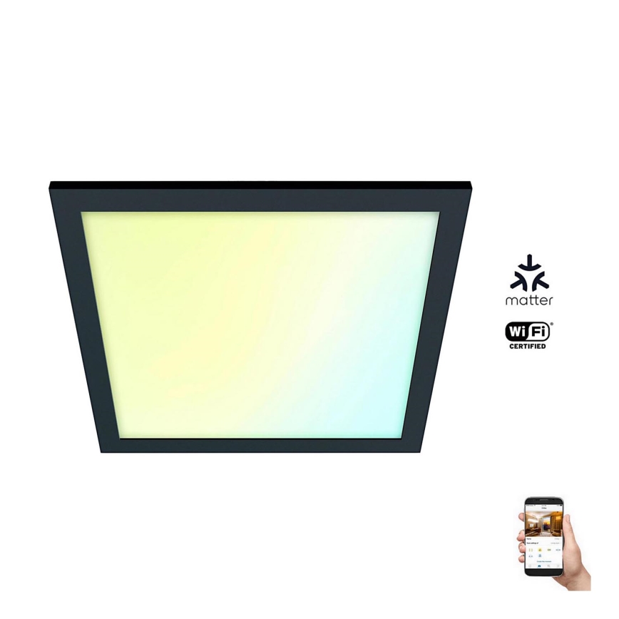WiZ - Iluminação de teto LED com regulação SUPERSLIM LED/12W/230V 2700-6500K Wi-Fi preto